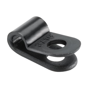 P Clip 6.4mm Plastic 100Pce