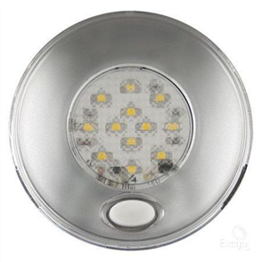 LED INT LAMP SILV BASE WITH SWITCH 12V