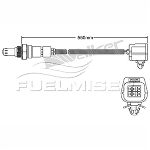 OXYGEN SENSOR DIRECT FIT 5 WIRE 550MM CABLE