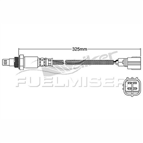 OXYGEN SENSOR DIRECT FIT 4 WIRE 450MM CABLE