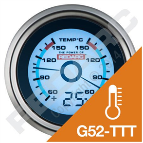 Dual temperature gauge with optional temperature display