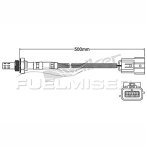 OXYGEN SENSOR DIRECT FIT 3 WIRE 500MM CABLE