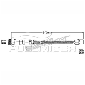 OXYGEN SENSOR DIRECT FIT 3 WIRE 875MM CABLE