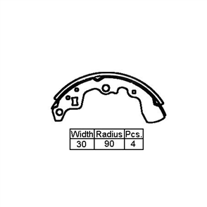 BRAKE SHOE SUZUKI SWIFT HOL BARINA 86- 18