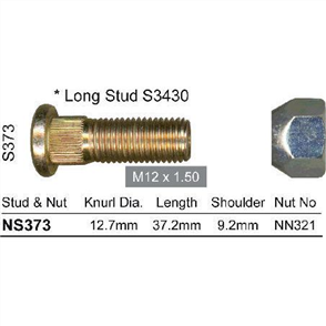 WHEEL STUD AND NUT