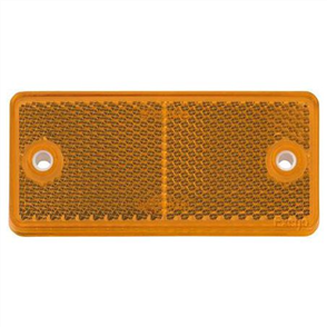 Reflector Rectangle Amber 40 x 90mm - 50 Pce