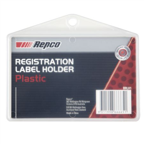 REGISTRATION LABEL HOLDER METAL