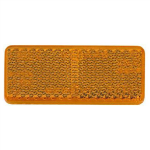 Reflector Rectangle Amber 28 x 70mm - 50 Pce