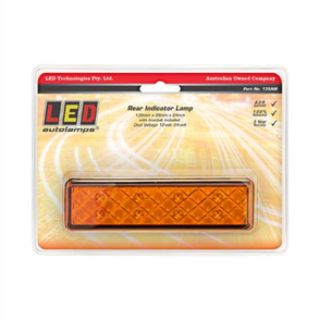 LEDAUT Multi Volt Rear Indicator Lamp With 8 Square LEDs Blister Pack