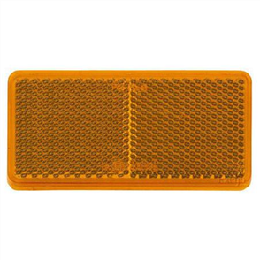 Reflector Rectangle Amber 44 x 94mm - 50 Pce