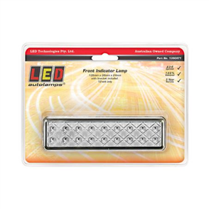 LEDAUT 12V Front Direction Indicator Lamp With 18 Square LEDs Blister