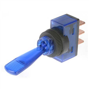 Toggle Switch Off/On SPST Blue Illuminated (Contacts Rated 20A @ 12V)
