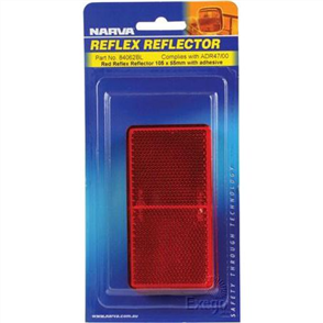 Reflector Rectangle Red 55 X 105mm - 2 Pce