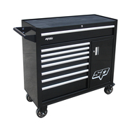8 Drawer Custom Series Roller Tool Cabinet with Power Tool Cupboard - Black