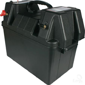 Battery Box Plastic L:340 x W:200 x H:200(mm) - With Power Outlets