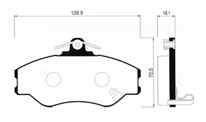 FRONT BRAKE PAD SET-HYUNDAI H100 58101-4BA00