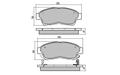 FRONT DISC BRAKE PADS - TOYOTA CAMRY SXV20 98-02 DB1267 E