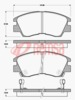FRONT DISC BRAKE PADS - MITSUBISHI L300 87-04 DB1113 UC