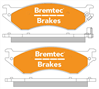 4WD BRAKE PADS SET FORD F150 4X2, 4X4 BT029E