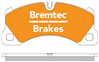 EURO-LINE HD BRAKE PADS SET PORSCHE CAYENNE (955) 4.8 18" BT1608ELH