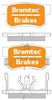 PRO-LINE BRAKE PADS SET HONDA CRV MKII 2.4 VTEC 2002- BT1639PRO