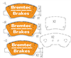 TRADE-LINE BRAKE PADS SET HYUNDAI ACCENT IV RB 1.6 CRDi BT2270TS
