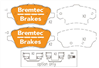TRADELINE BRAKE PAD SET FRONT FORD FIESTA VI 1.6L 2013- BT3006TS