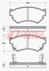 FRONT DISC BRAKE PADS - SUBARU JUSTY 1.2L 89-93 DB1233 E