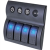 4x4 Rocker 4 Switch Panel On - Off - SPST 12 or 24V Blue Illumination
