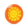 12V Round Indicator Lamp With Amber Lens Recessed Mount 130mm Diamete